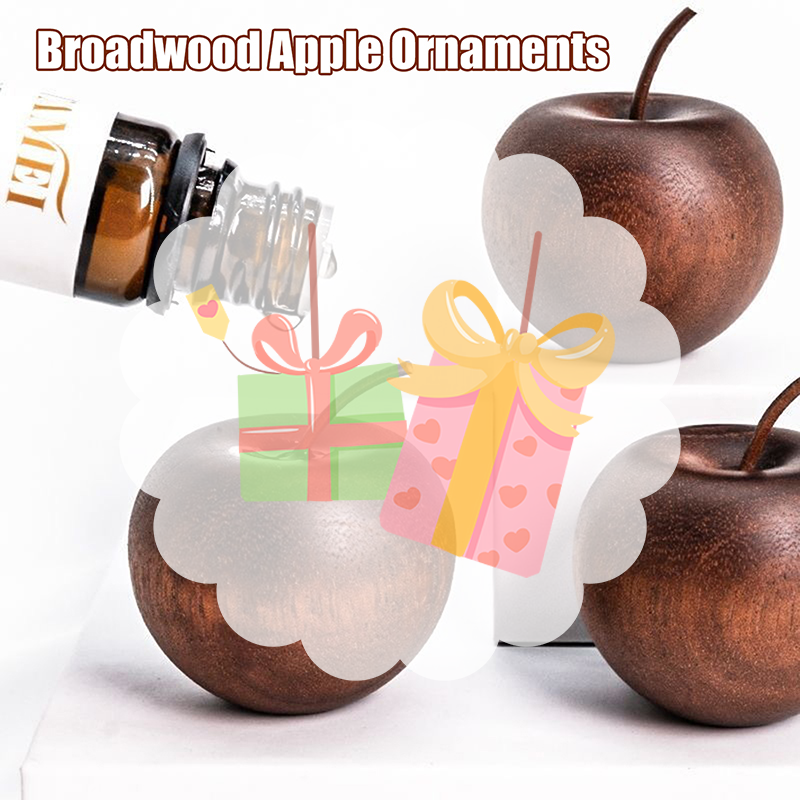 Home Fragrance And Diffuser - 1PCS Of Wooden Apple Shaped Essential