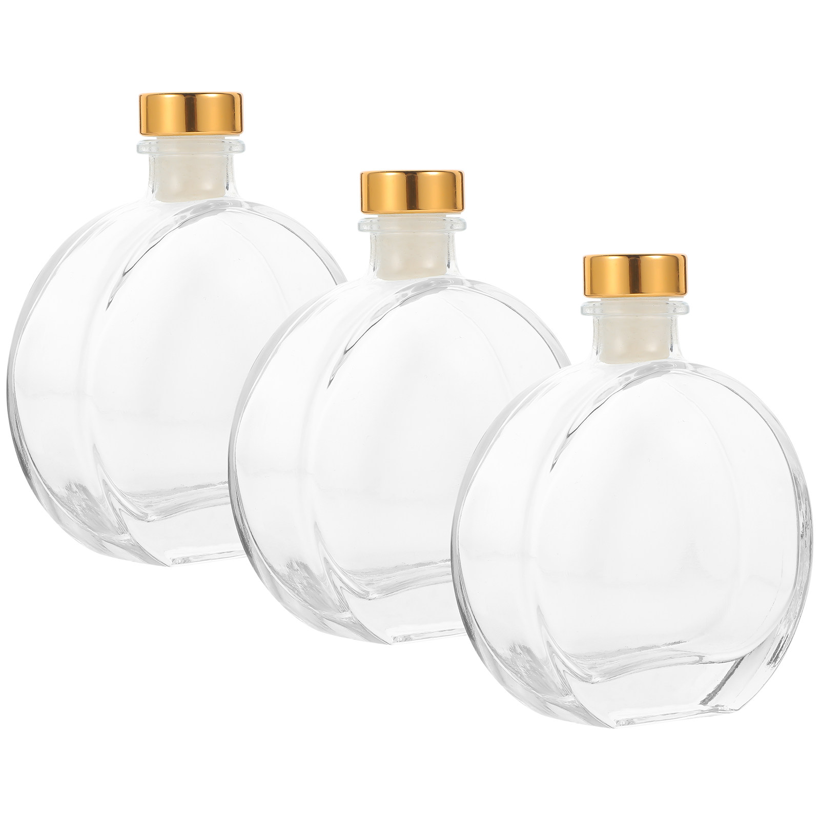 Home Fragrance Perfume - 3Pcs Glass Aromatherapy Diffuser Bottles Large