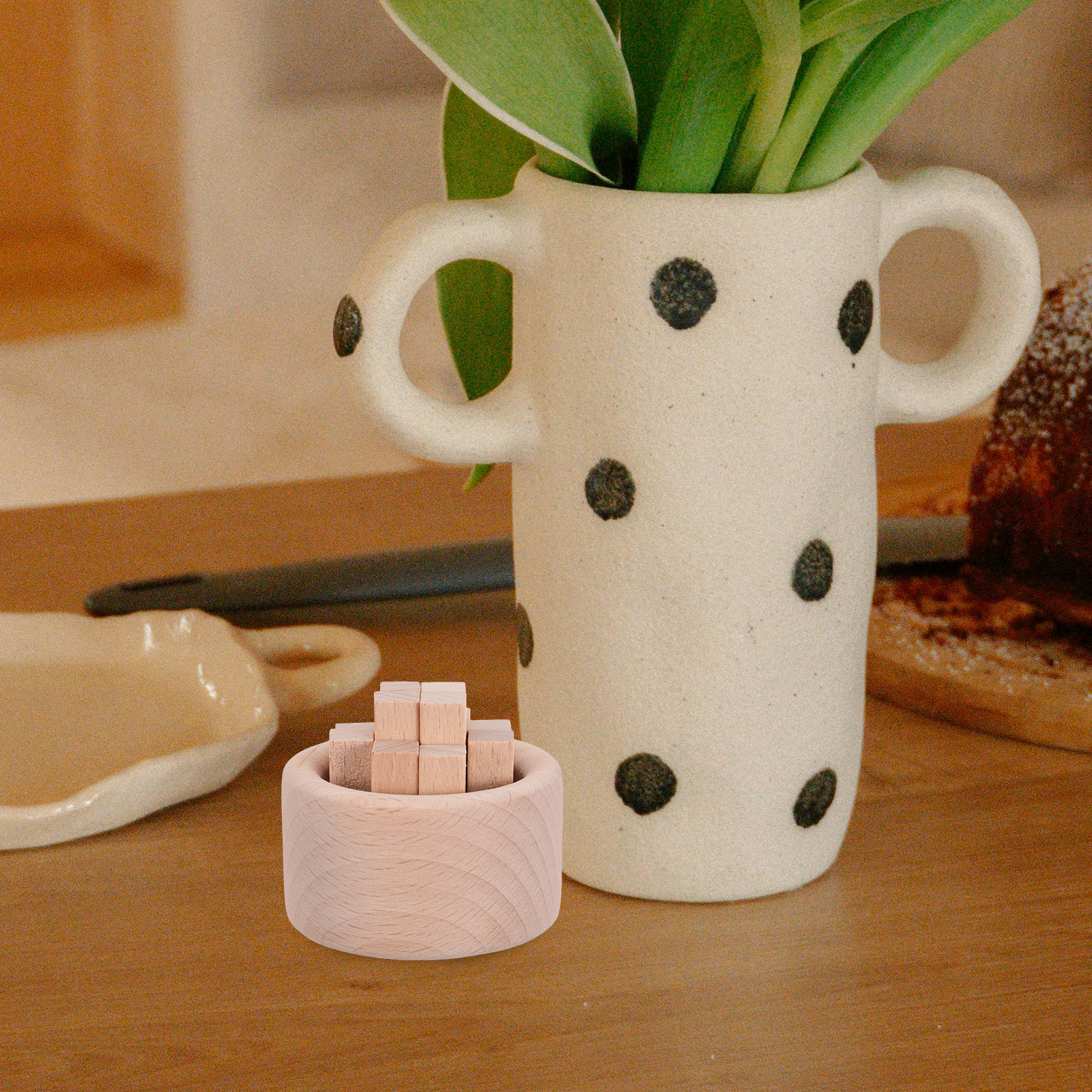 Home Fragrance And Diffuser - 4Pcs Mini Essential Oil Diffuser Wood