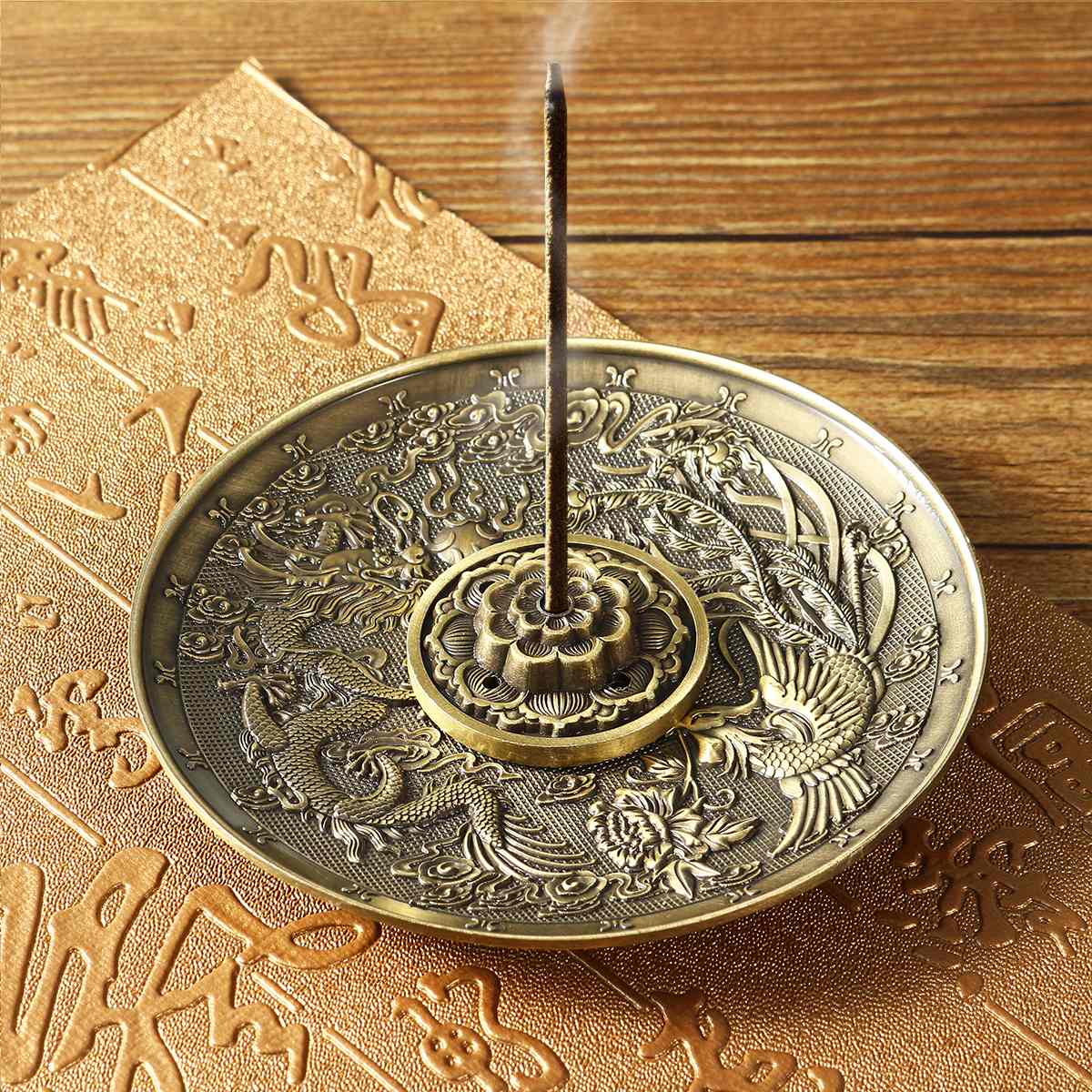 Home Fragrance Incense Sticks - F Retro Incense Holder Metal Dragon