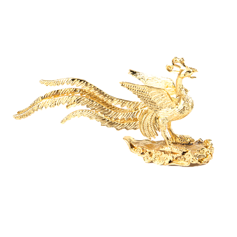 Home Fragrance Incense Sticks - Gold Phoenix Statue Incense Burner 1PCS