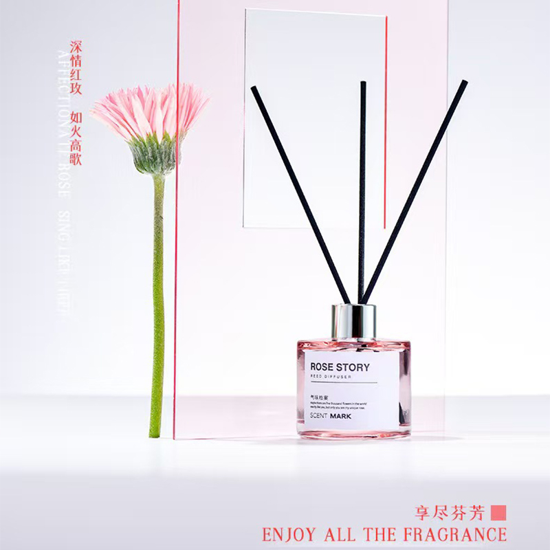Home Fragrance Jasmine Diffuser - 50ml Reed Diffuser Bottle with Essential