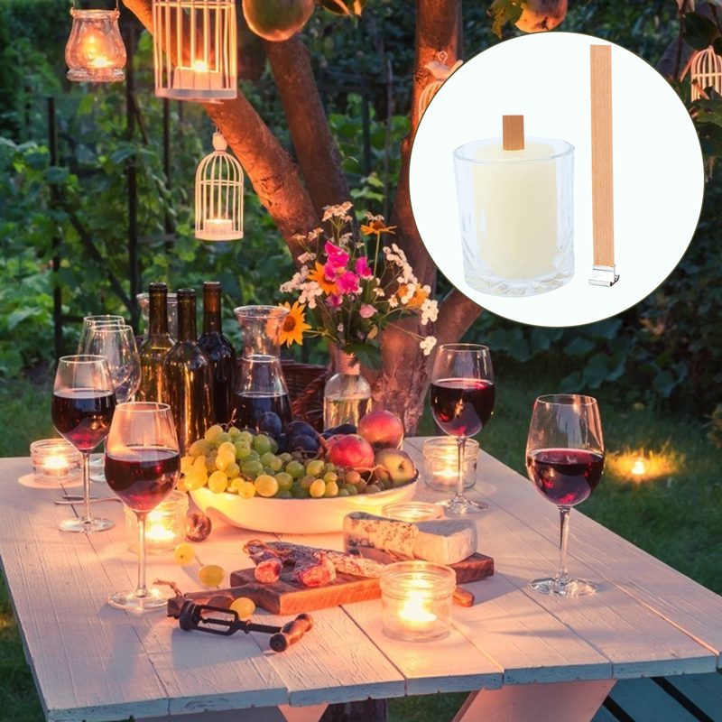 10set 13cm Wooden Candles Wick - Wooden Wick Candle recensione e prezzo