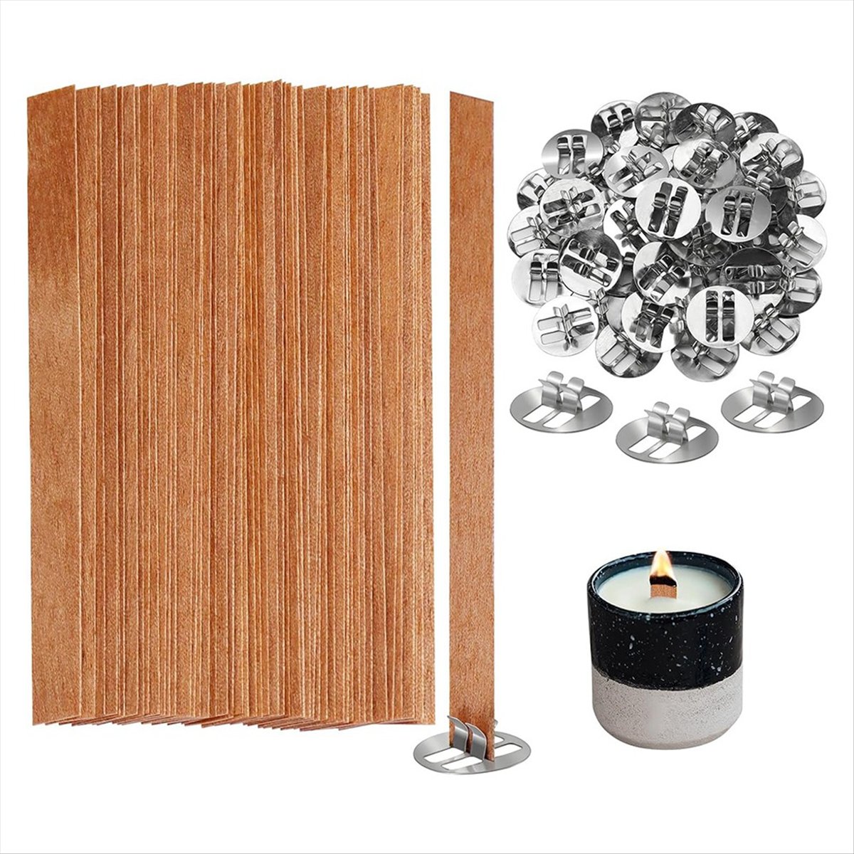 *A02R Wooden Candle Wicks,100  - Wooden Wick Candle recensione e prezzo