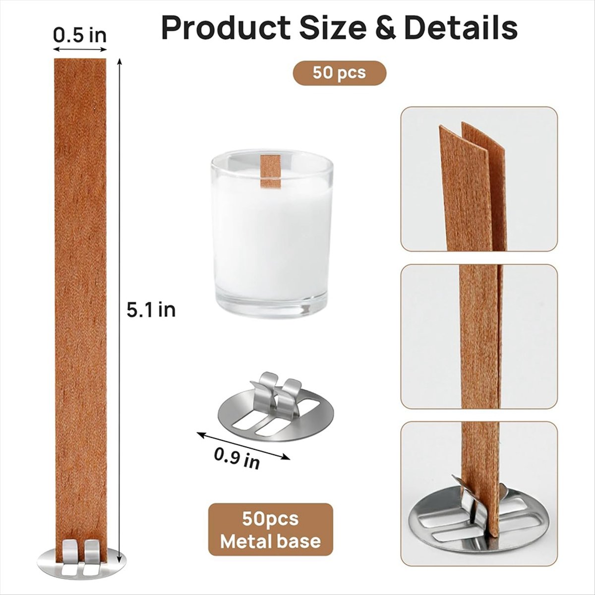 *A02R Wooden Candle Wicks,100  - Wooden Wick Candle recensione e prezzo