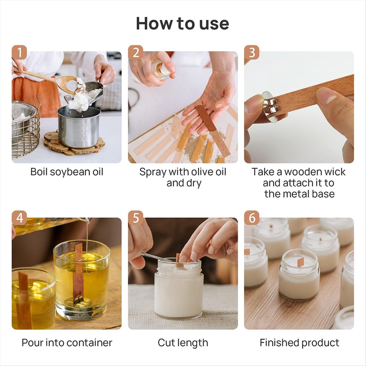 *A02R Wooden Candle Wicks,100  - Wooden Wick Candle recensione e prezzo