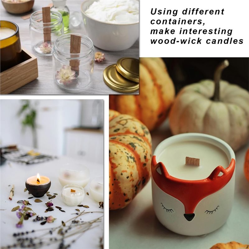 100Pcs Premium Wooden Candle W - Wooden Wick Candle recensione e prezzo