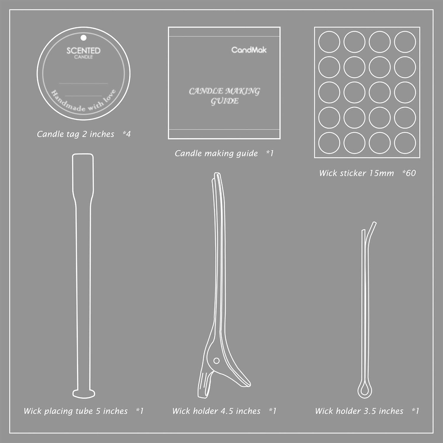 60 Cotton Candle Wicks Kit wit - Wooden Wick Candle recensione e prezzo