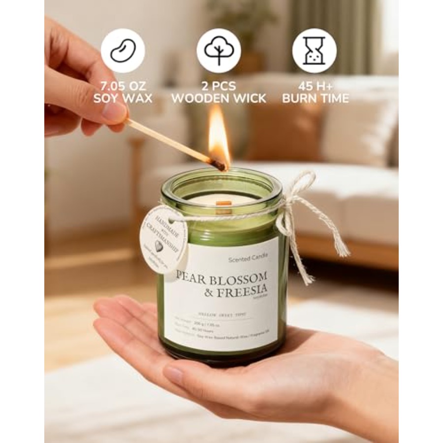 3 Pack Non-Toxic Soy Wax Scent - Wooden Wick Candle recensione e prezzo