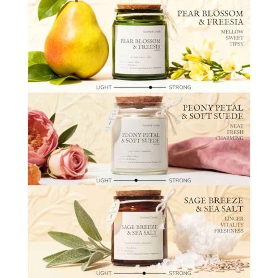 3 Pack Non-Toxic Soy Wax Scent - Wooden Wick Candle recensione e prezzo
