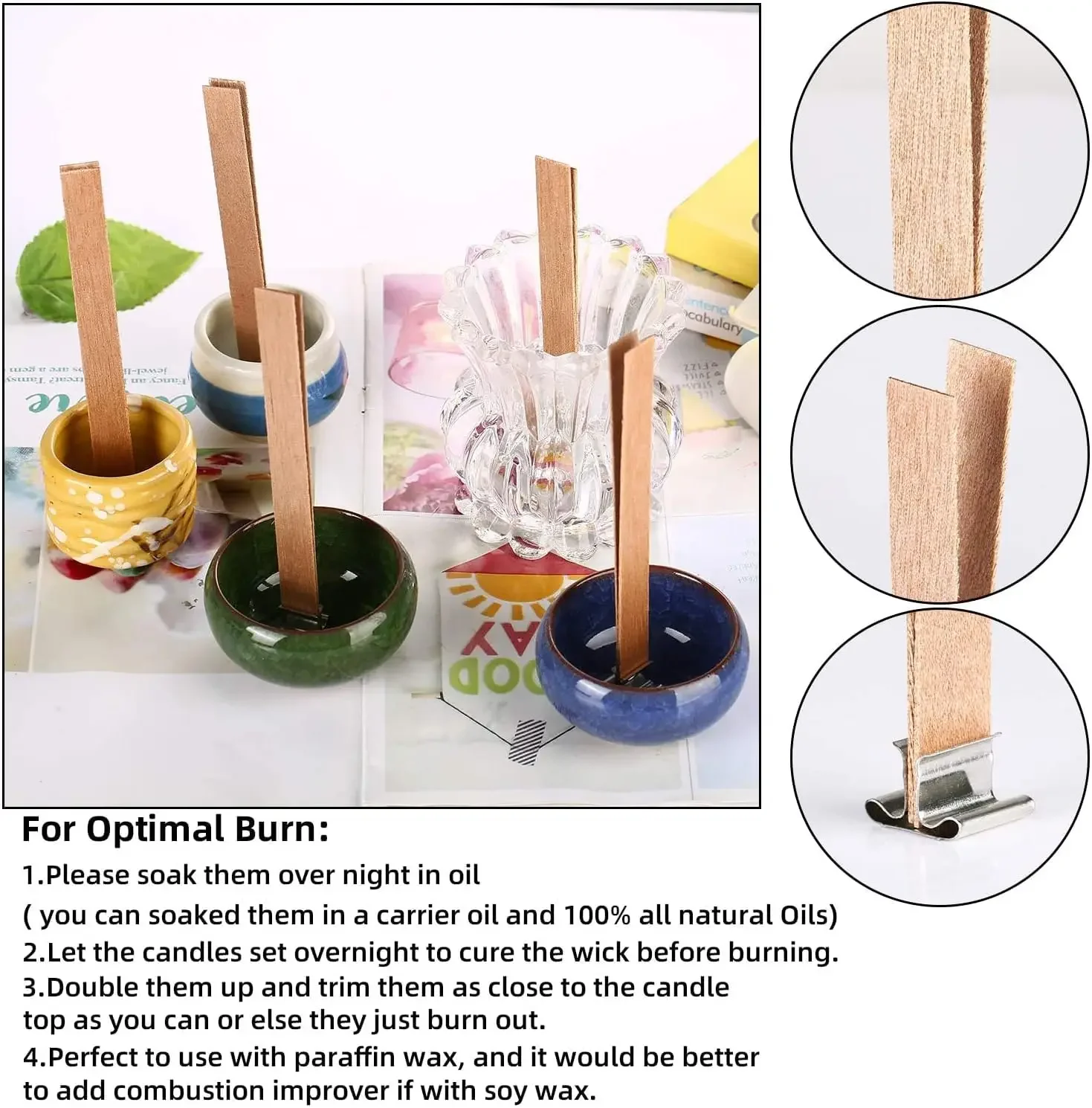 Handmade Soy Wax Candle Wooden - Wooden Wick Candle recensione e prezzo
