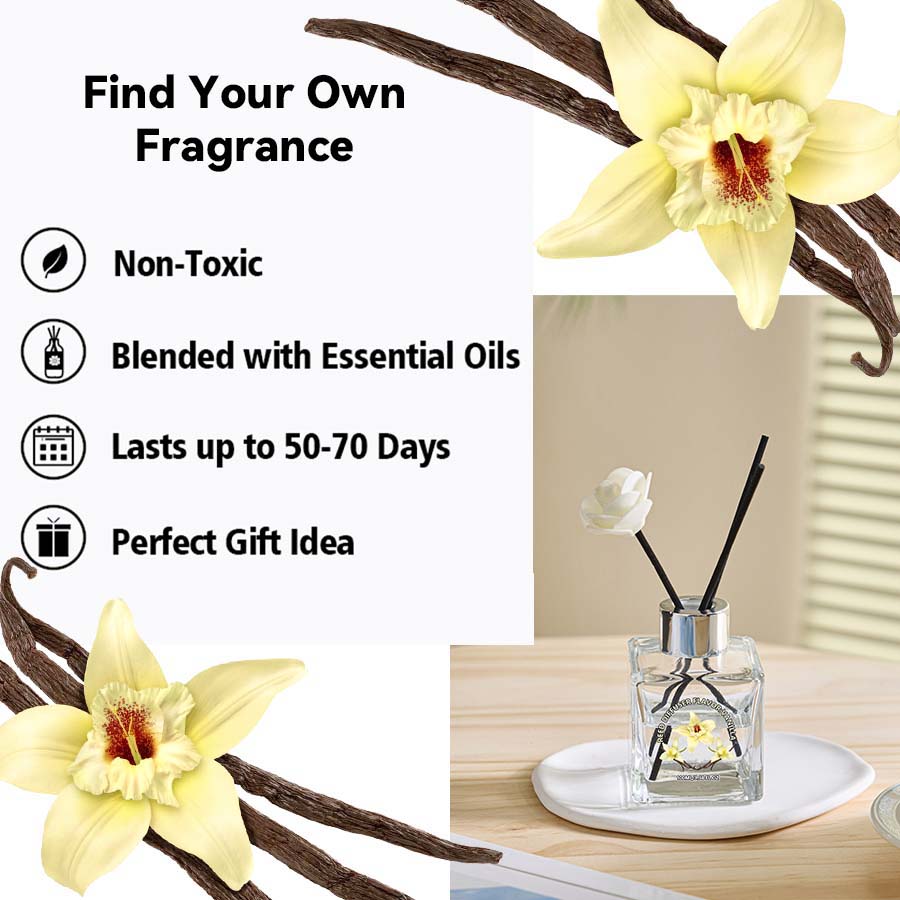 Flower Reed Diffuser-Vanilla S - Home Fragrance Vanilla Reed Diffuser recensione e prezzo