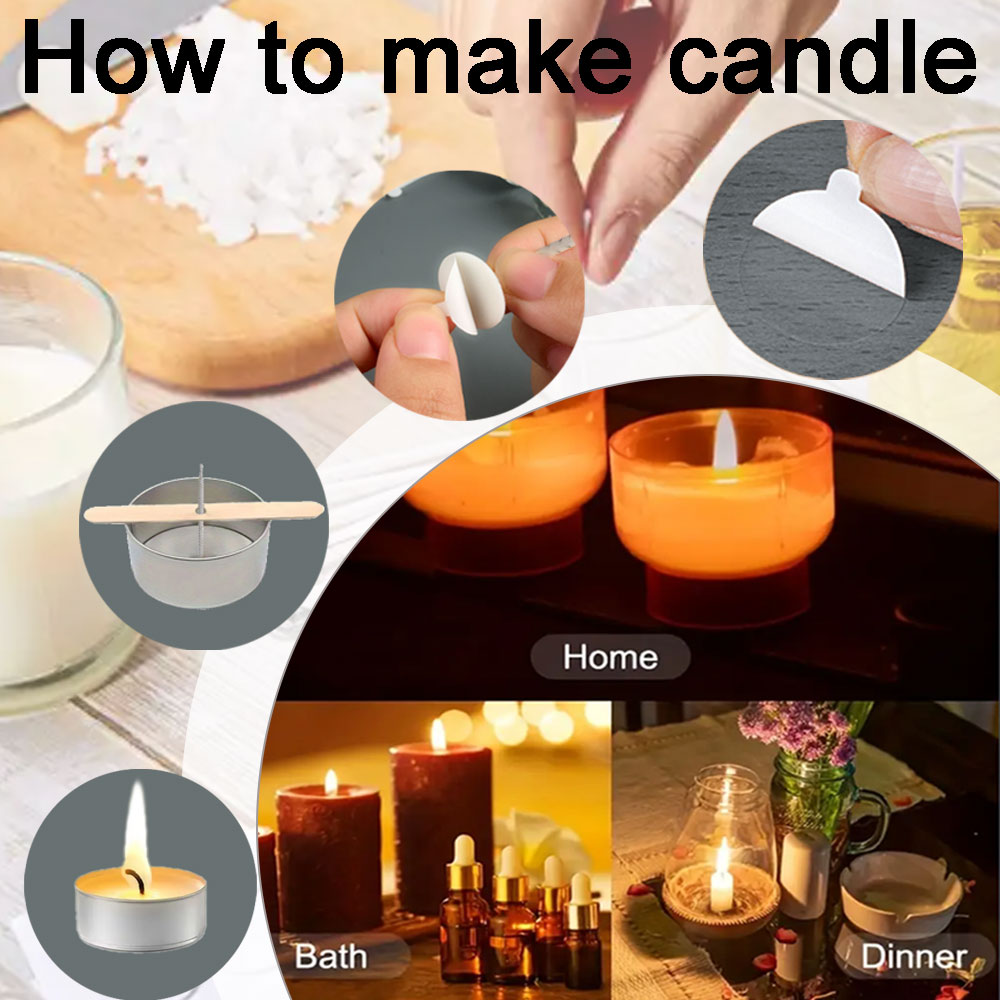 55pcs Flower Candle Wick Wood  - Wooden Wick Candle recensione e prezzo
