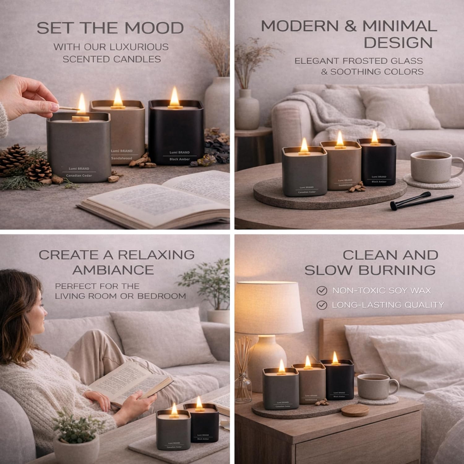 Set of 3 Scented Soy Candles w - Wooden Wick Candle recensione e prezzo