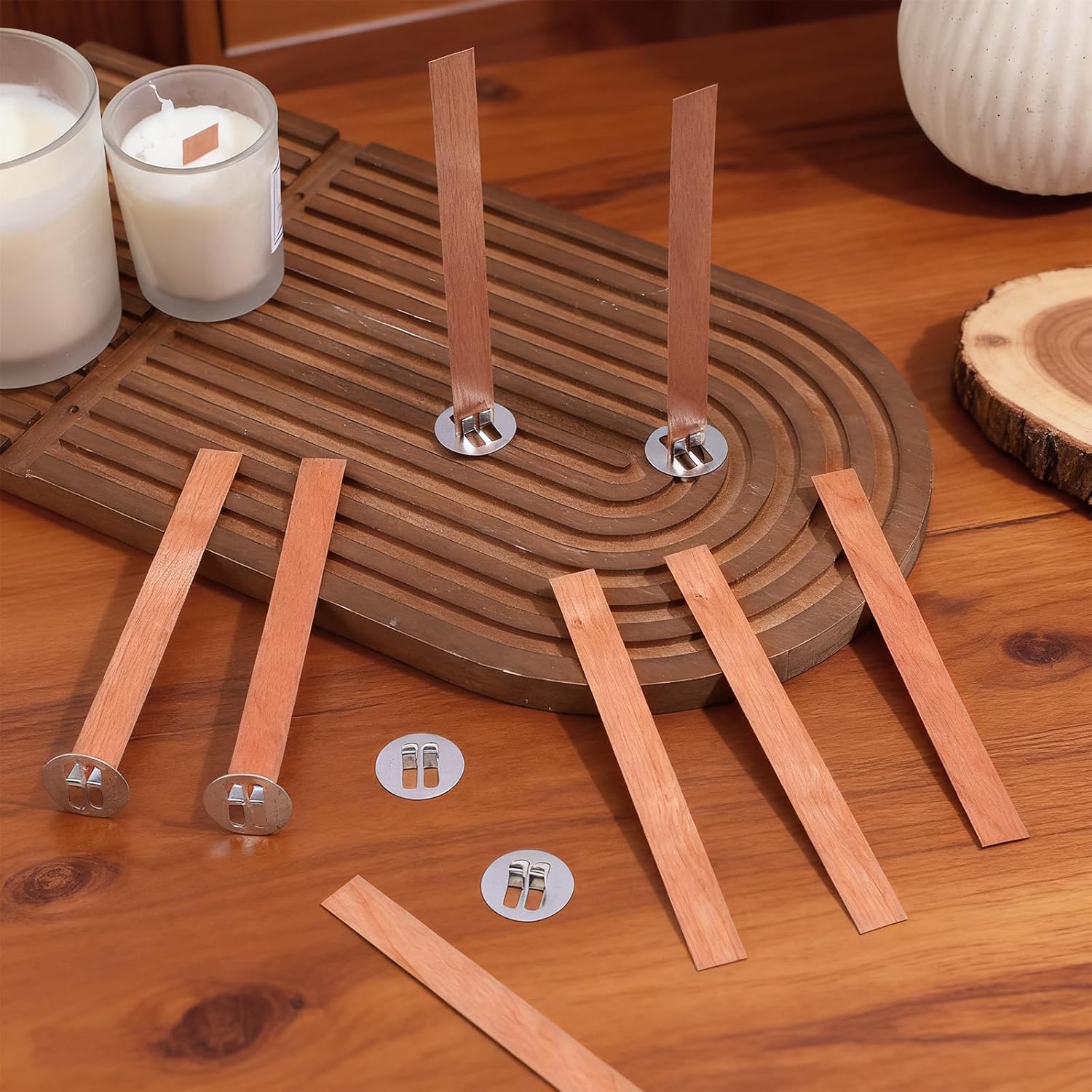 60Pcs Wood Wicks for Candles M - Wooden Wick Candle recensione e prezzo